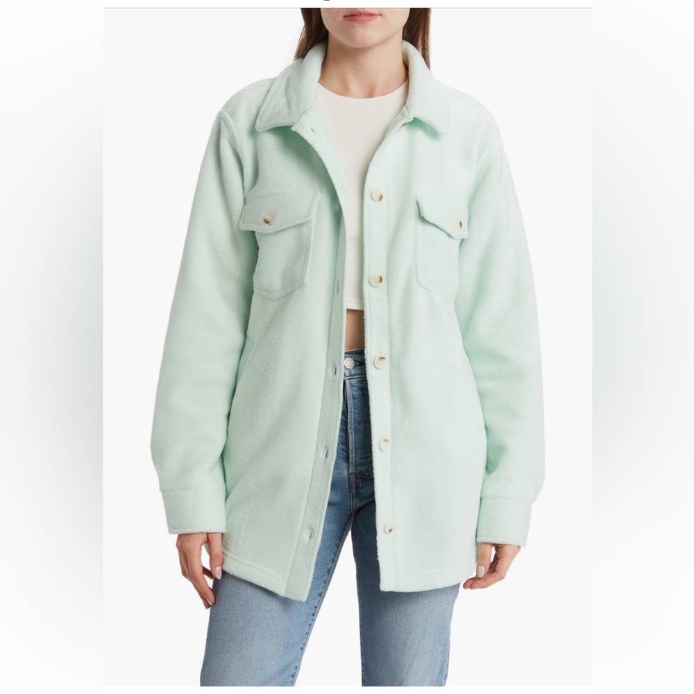 Thread and Supply Light Sage Shacket